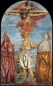 <p>Andrea del Castagno</p><p>saint Jeromes vision of the trinity</p><p>santissima annunziata</p><p>fresco, florence circa 1453</p>