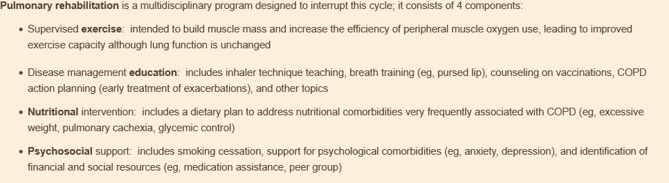 <p>pulmonary rehab!</p><p></p>