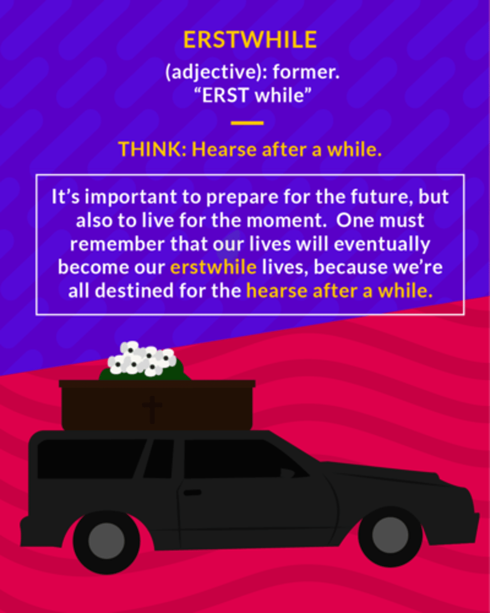 <p>former; of an earlier time</p>
