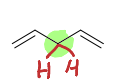 <p>The two double bonds are separated by two or more single bonds,  sp<sup>3</sup>, preventing any resonance interaction between them. </p>