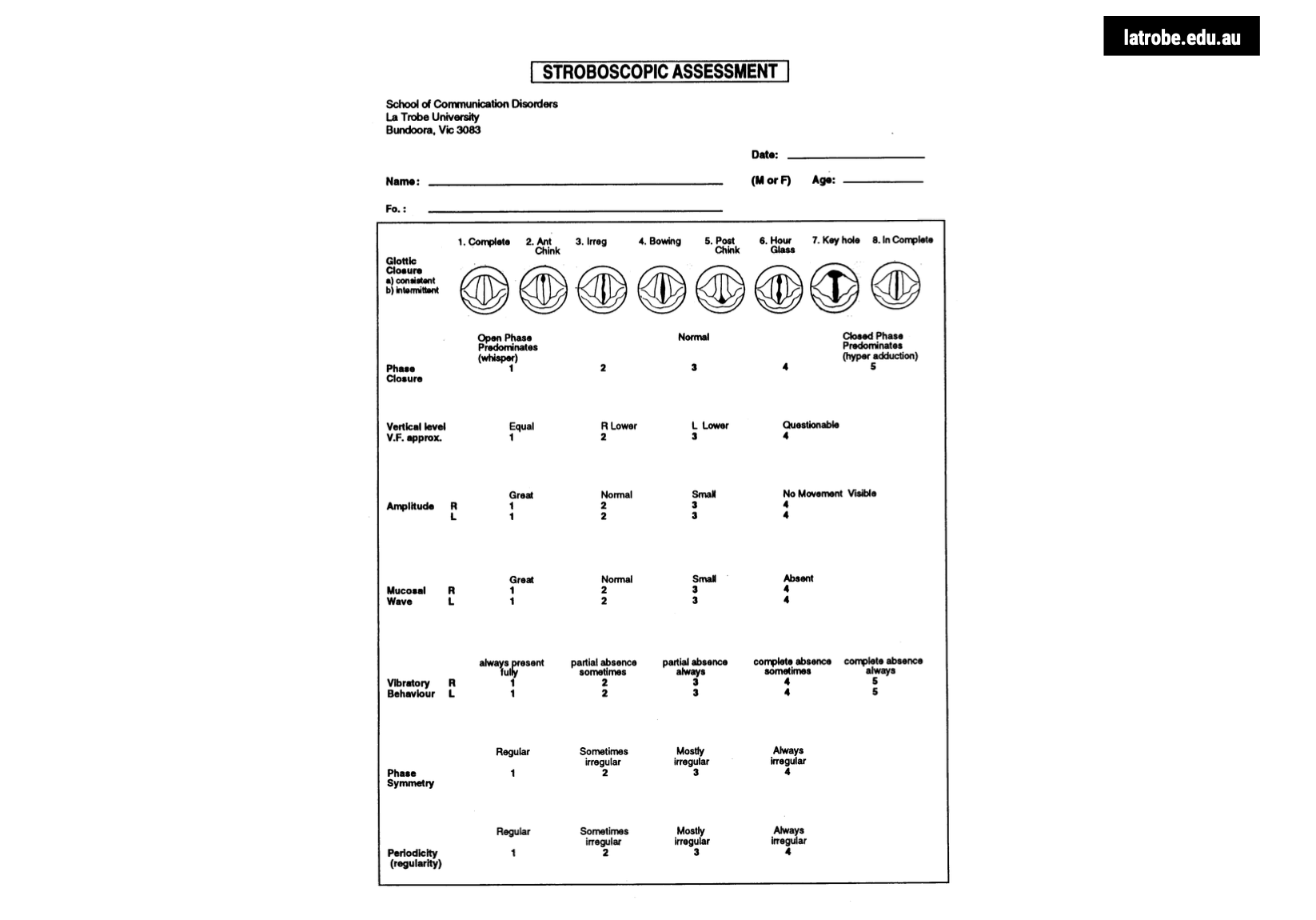 <p><span><strong>Key Features Assessed Under Stroboscopic Light</strong></span></p><p></p>