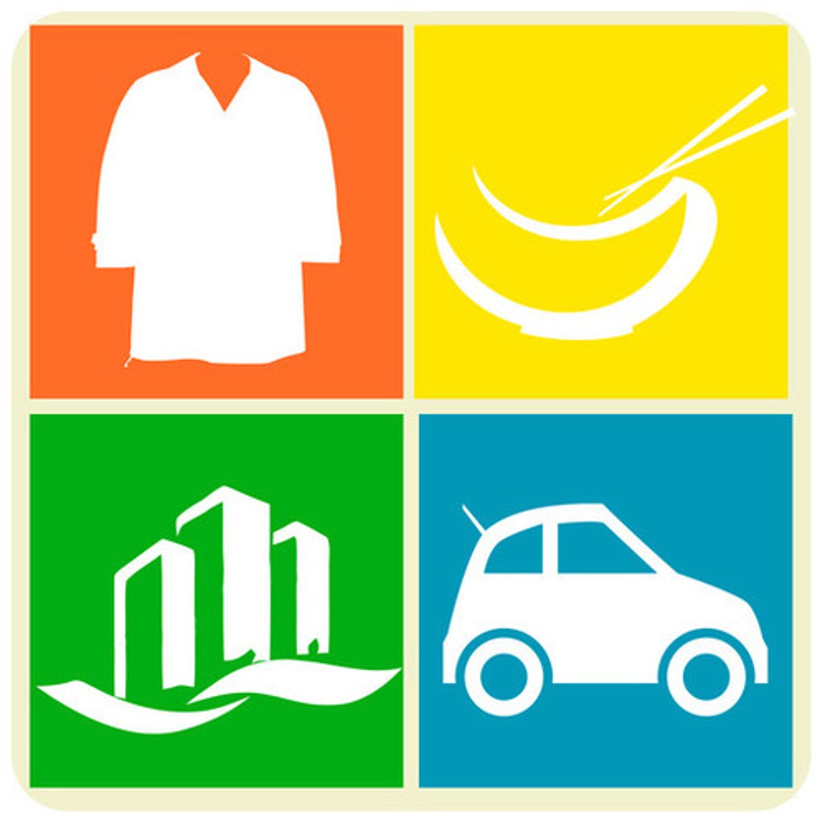 <p>basic necessities of life (food, clothing, shelter and transportation)</p><p>yī shí zhù xíng</p>