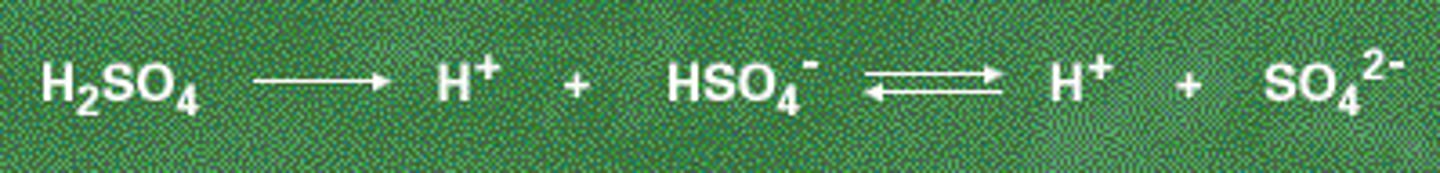 <p>H2SO4 is a strong acid. It is made of the sulfate ion and hydrogen.</p>
