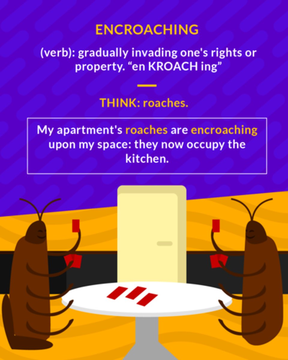 <p>trespassing, intruding</p>