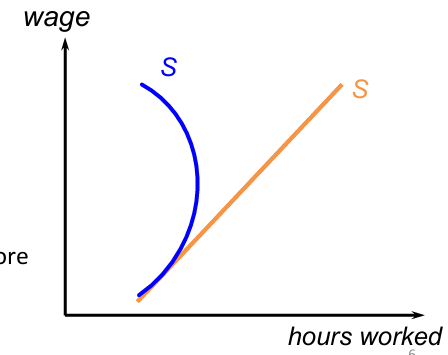 <p>Supply of labour by an individual: </p>