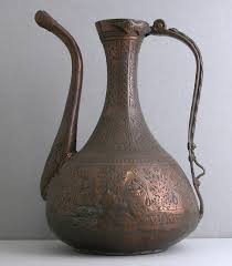 <p>a large jug or pitcher with a wide mouth, often used for carrying water.</p>