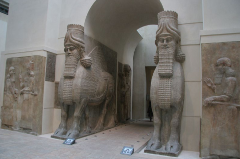 <p>Lamassu from the citadel of Sargon II</p>