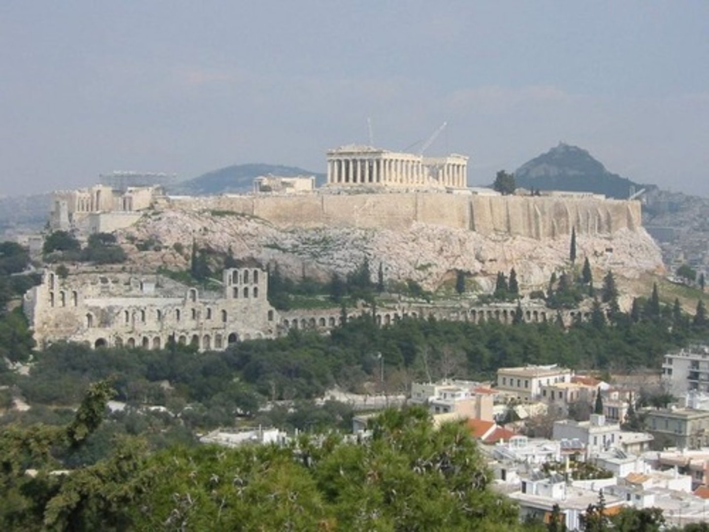<p>the upper town or elevated stronghold of an ancient greek city, containing its chief temples</p>