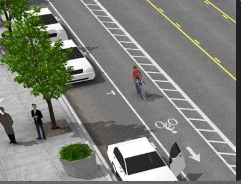 <p>buffered bike lane</p>