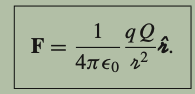 <p>Coulomb’s law says that the force on a charge due to a charge is proportional to the product of the magnitudes of the charges and inversely proportional to the squared distance between them.</p>