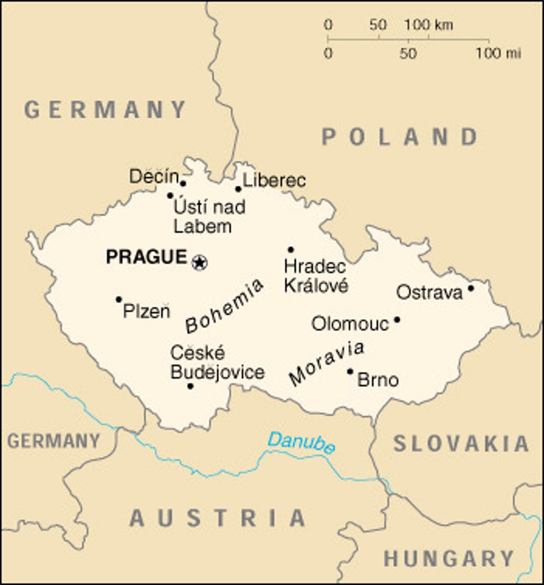 <p>Territory where the Defenestration of Prague took place, sparking the Thirty Years' War (1618).</p>