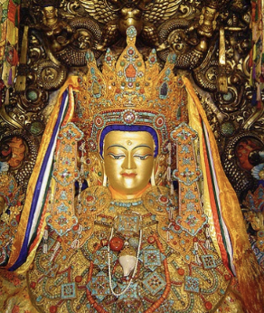 <p>a fully enlightened being. There are many Buddhas, the most famous of whom is Shakyamuni, aka Siddhartha Gautama</p>