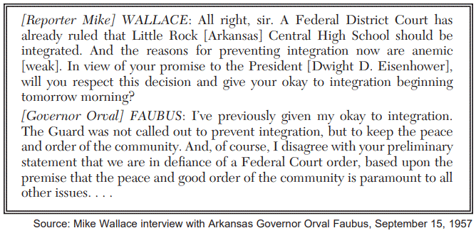 <p>Which action did President Eisenhower take to address the issue raised in this interview?</p>