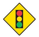 <p>there is a traffic signal ahead</p>