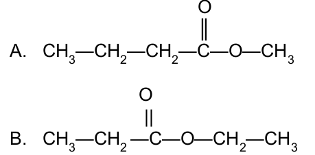 <p>Name the following esters:</p>