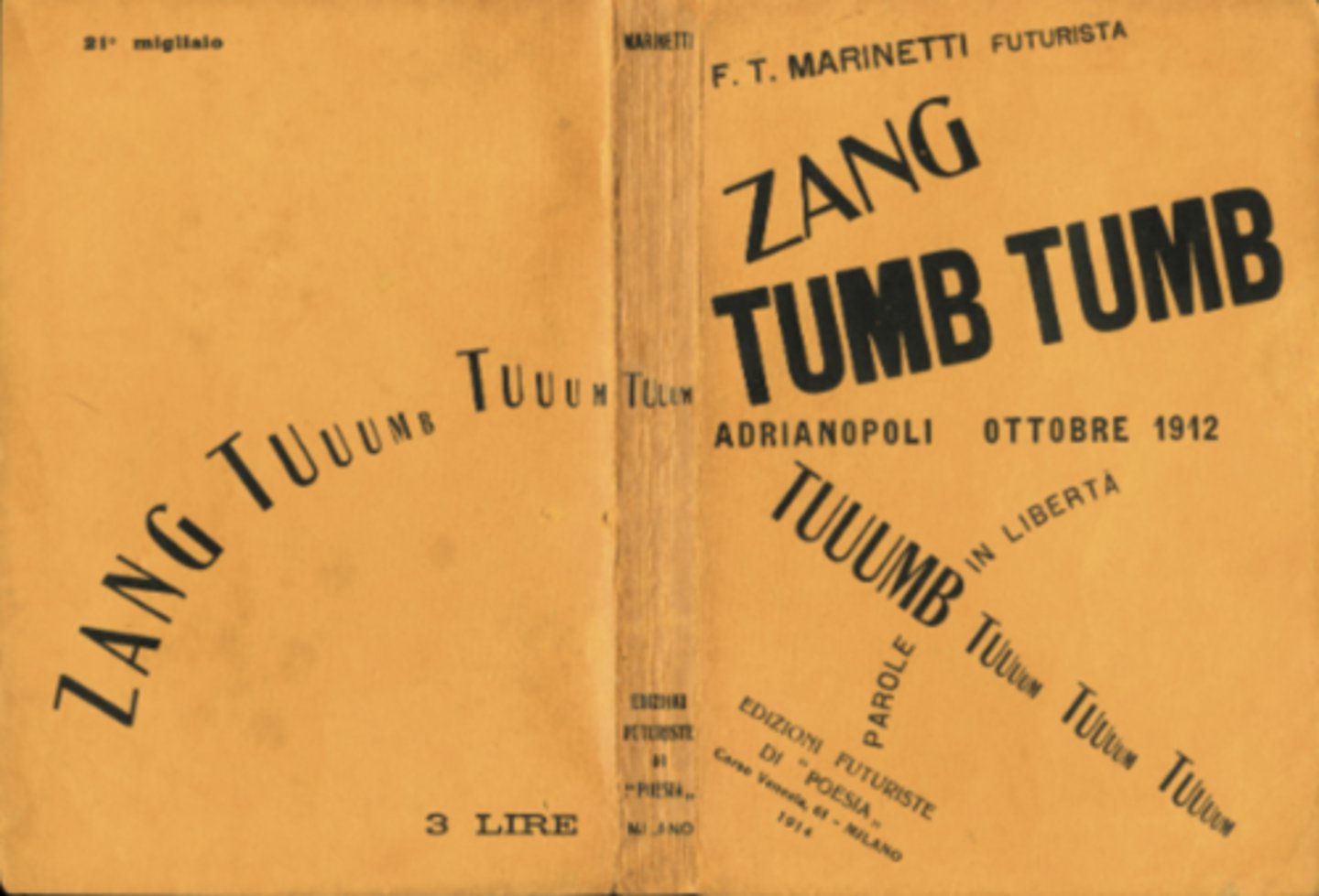 <p>Cover of ZANG TUMB TUUUM, 1914*</p>