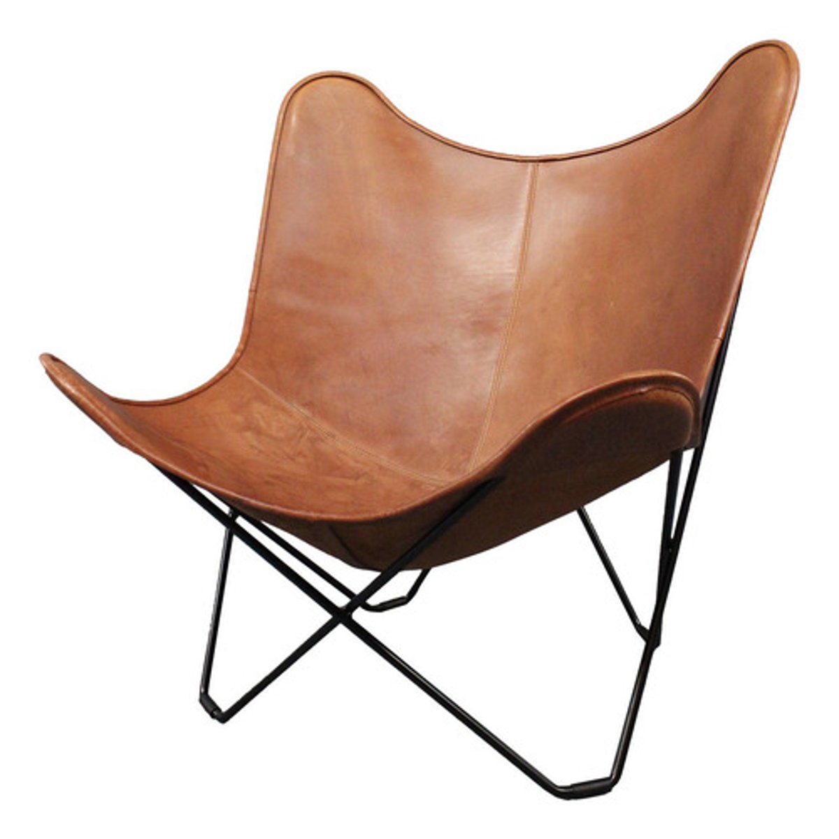 <p>Material: leather w/ steel frame</p><p>Dimensions:</p><p>32.25" x 30" x 35.5"</p><p>Seat H: 12.5"</p>