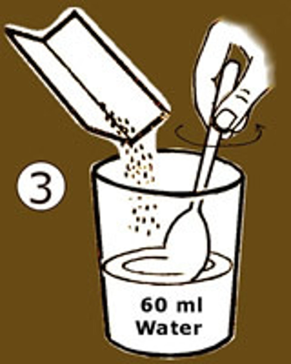 <p>To become incorporated into a liquid evenly, forming a solution.</p>