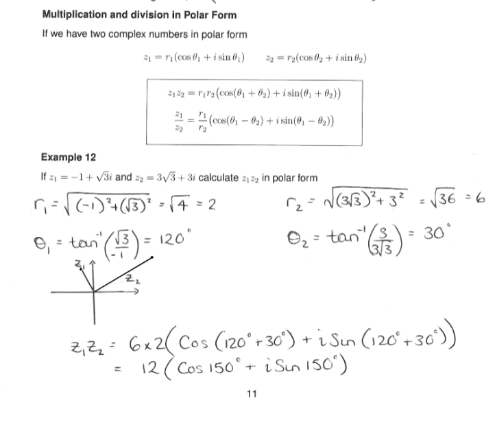 <p>If we have two complex numbers in polar form </p>