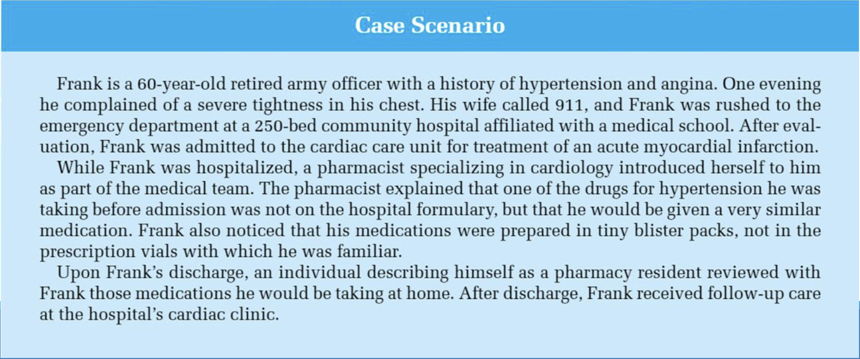 <p><span style="color: #faf4f4">Which of the following is NOT an example of</span><span style="color: #faf4f4"><br></span><span style="color: #faf4f4">ambulatory care described in the case?</span><span style="color: #faf4f4"><br></span><span style="color: #faf4f4">A. Calling 911</span><span style="color: #faf4f4"><br></span><span style="color: #faf4f4">B. Visiting ED/ER</span><span style="color: #faf4f4"><br></span><span style="color: #faf4f4">C. Cardiac unit</span><span style="color: #faf4f4"><br></span><span style="color: #faf4f4">D. Cardiac clinic</span></p>