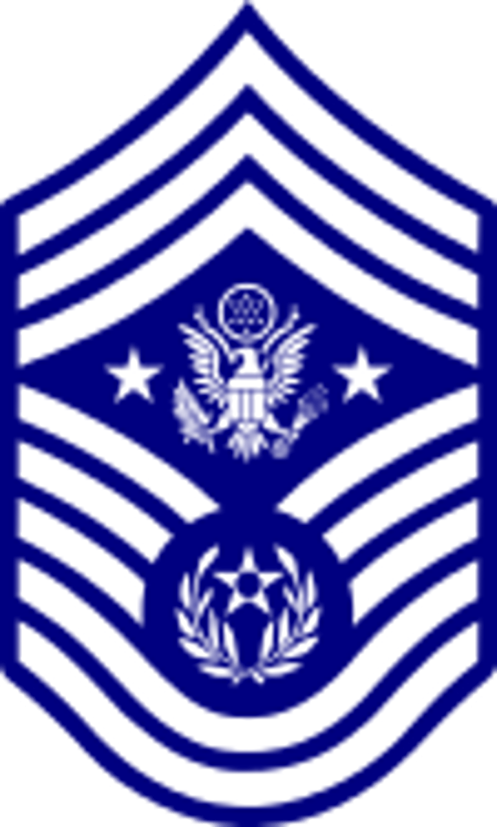 <p>Chief Master Sergeant, Command Chief Master Sergeant, Chief Master Sergeant of the Air Force</p>