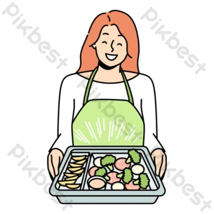 <p>Put on/tie an apron</p>