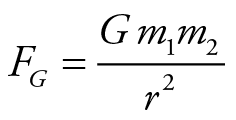 <p>let it be G, then the strength of the gravitational force if given by the following equation: </p>