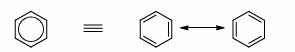 <p>benzene is a resonance hybrid of these resonance structures. Individual resonance forms are imaginary, not real. The real structure is a composite, or resonance hybrid, of the different forms</p>