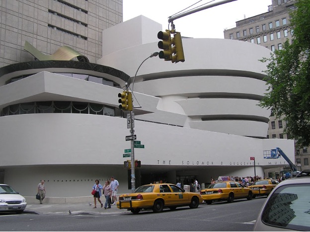 <p><span><em>Frank Lloyd Wright designed this spiral-shaped building that resembles a parking garage design.</em></span></p>