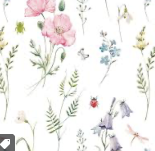 <p>with flowers</p>