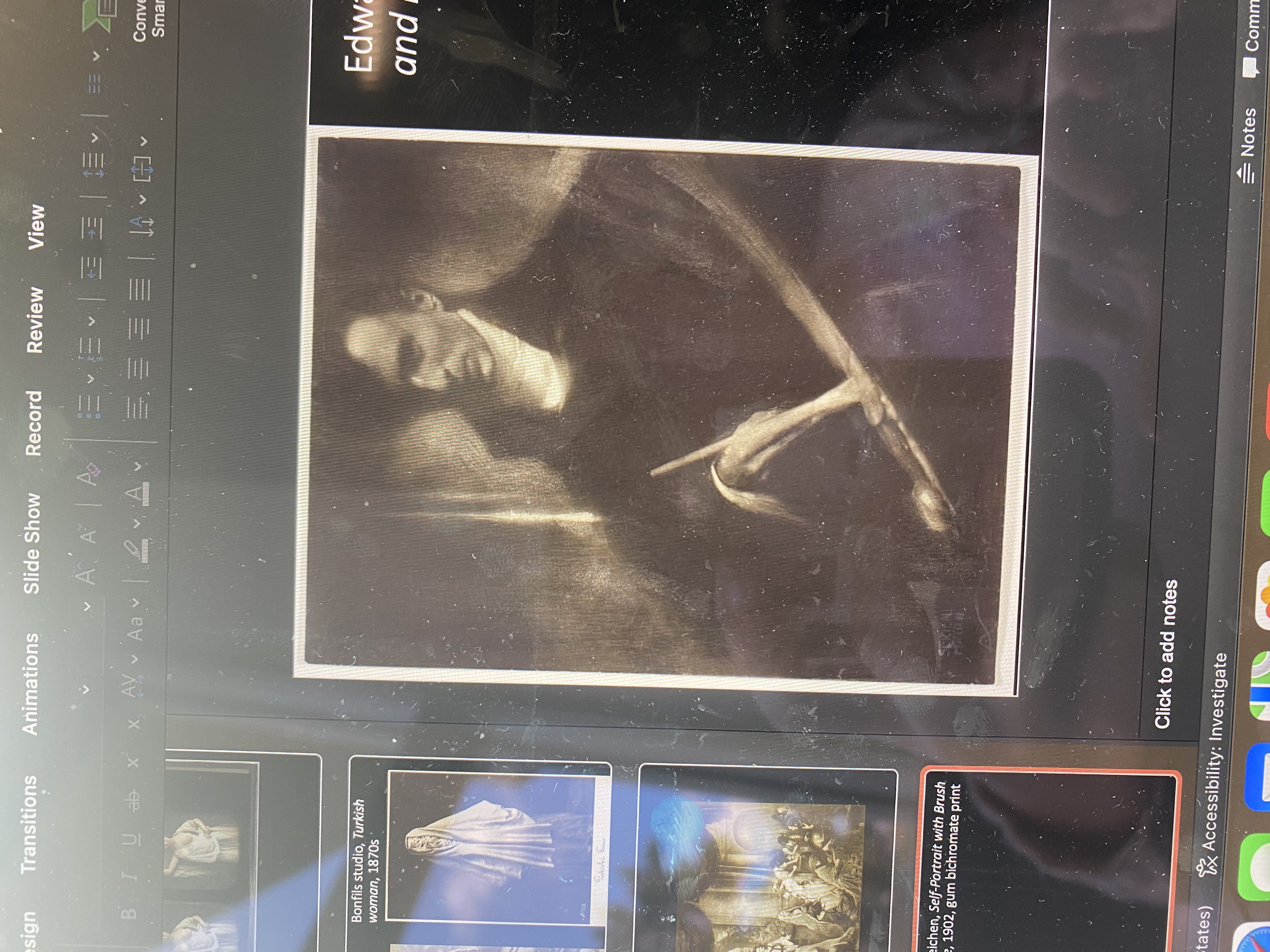 <p><span>Edward Steichen, Self-Portrait with Brush and Palette, 1902, gum bichromate print</span></p>