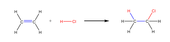 <p> the H attaches to the C with fewer alkyl substituents and the X attaches to the C with more alkyl substituents in electrophilic addition of HX to an alkene</p>