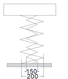 <p>10. A load P is supported by two concentric steel springs arranged as shown. The inner spring consists of 30 turns of 20mm diameter wire on a mean diameter of 150mm, the outer spring has 20 turns of 30mm wire on a mean diameter of 200mm.Compute the maximum load that will not exceed a shearing stress of 140 MPa in either spring. Use G= 83 GPa.</p><p></p><p>a) 2749N</p><p>b) 9055N</p><p>c) 6904N</p><p>d) 2151N</p>