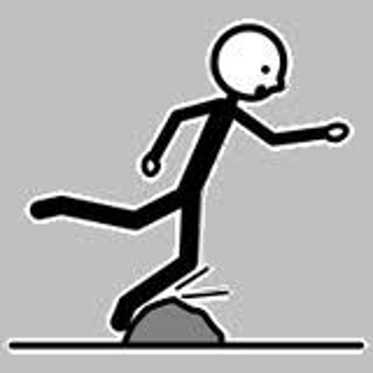 <p>to trip (over)</p>
