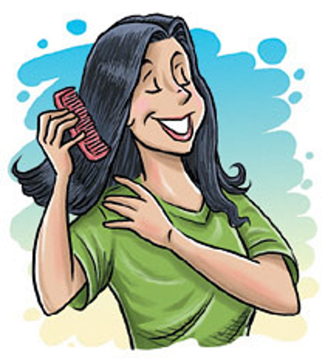 <p>to comb one's hair</p>