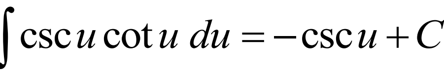 <p>-csc(u) + C</p>