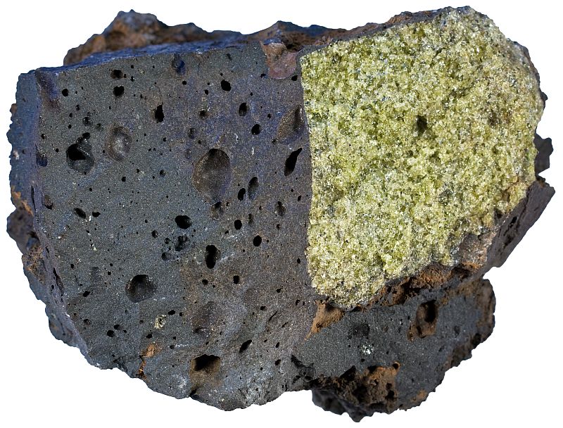 <p>solid rocks picked up on the way out from magma.</p>