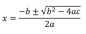 <p><span>The quadratic formula:</span></p>