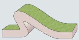 <p>rock’s shape is changed</p>