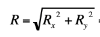 <p>magnitude and direction of resultant</p>
