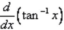 <p>Inverse tan</p>
