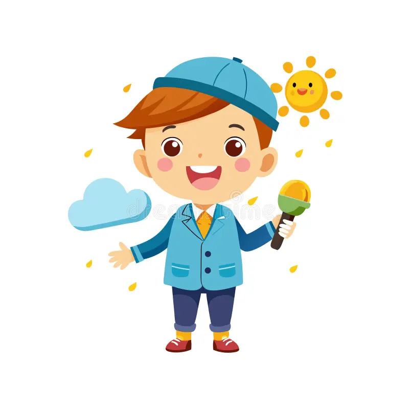 <p>a weatherman</p>
