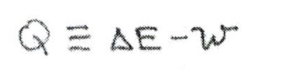 <p>There is an equation of state called the internal energy(E). In an adiabatic system, the internal energy is equal to the work done in the system. In a system with thermal contact with its environment, the heat flow<span style="font-family: __bwModellica_c589ae, __bwModellica_Fallback_c589ae"> </span>(or heat absorbed) called Q is given by Q=delta(E)-w</p><p>The first law does not describe the direction that a natural process takes during a reaction</p><p>The first law describes heat as a form energy</p><p>The first law is a statement on the conservation of energy(energy cannot be created or destroyed)</p>