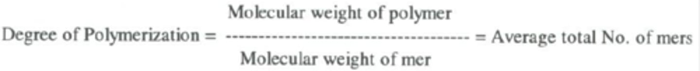 <p>number of repeating units within the chain</p>