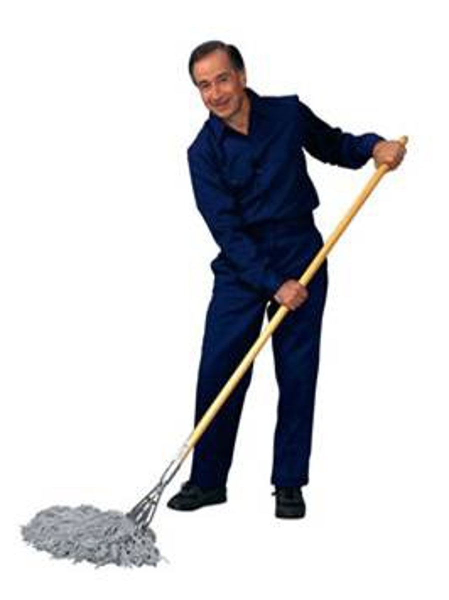 <p>the cleaning</p>