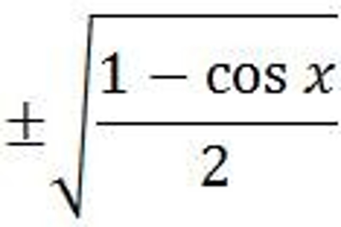 <p>±√(1-cosx)/2</p>