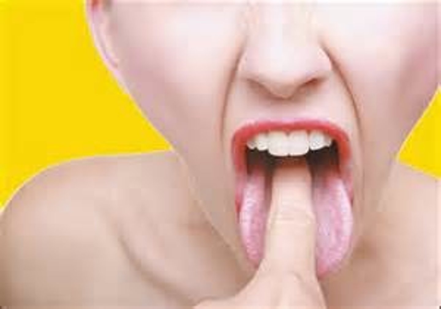 <p>stimulates back of the throat; tongue thrusts forward</p>