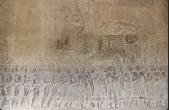 <p>Relief Sculpture, Angkor Wat</p>