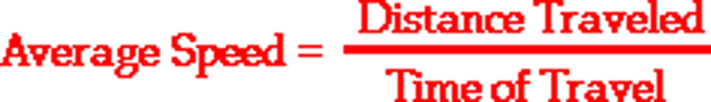 <p>total distance travelled / total time taken</p>