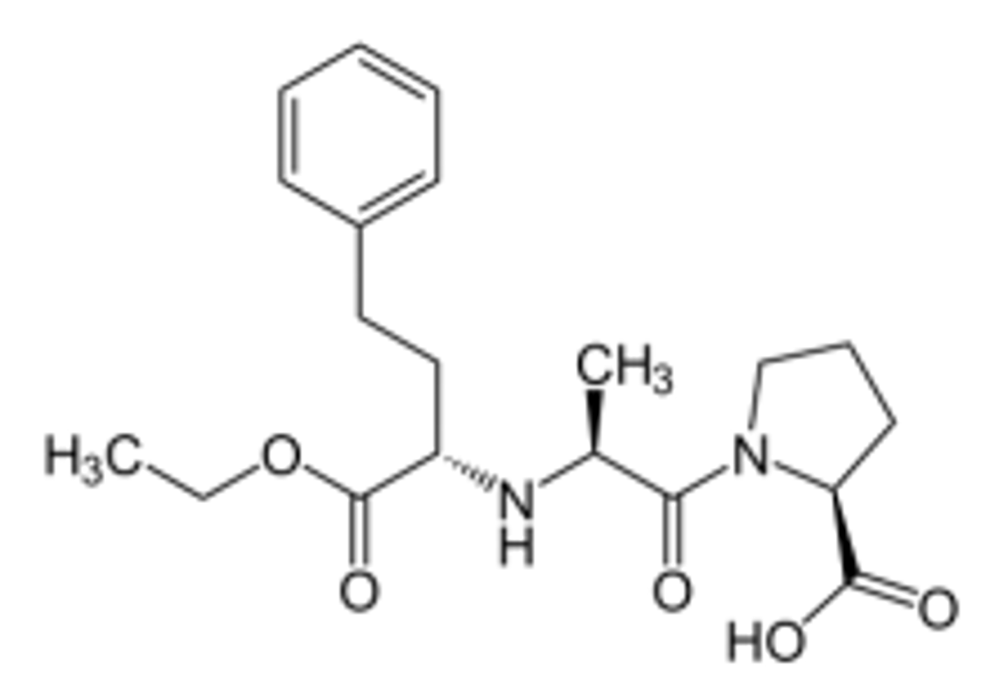 <p><strong>Brand: </strong>Vasotec</p><p><strong>Class: </strong>ACE inhibitor</p><p><strong>MOA:</strong> Prevents the conversion of angiotensin I to angiotensin II. This reduces vasoconstriction and aldosterone production.</p>